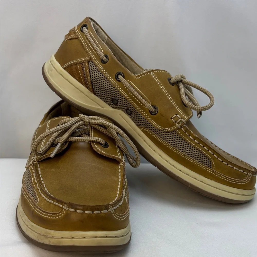 Margaritaville‎ Men's Sz10 Tan Anchor/Deck Leather Casual Shoes